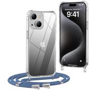 OLEPHY Funda con Cuerda para iPhone 13 6,1", Azul