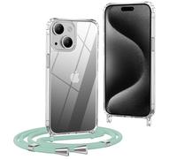 OLEPHY Funda con Cuerda para iPhone 13 6,1", Verde Matcha