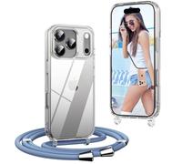 OLEPHY Funda con Cuerda para iPhone 17 Pro 6,3", Azul