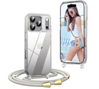 OLEPHY Funda con Cuerda para iPhone 17 Pro 6,3", Beige