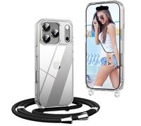 OLEPHY Funda con Cuerda para iPhone 17 Pro 6,3", Negro