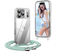 OLEPHY Funda con Cuerda para iPhone 17 Pro 6,3", Verde Matcha