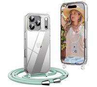 OLEPHY Funda con Cuerda para iPhone 17 Pro MAX 6,9", Verde Matcha