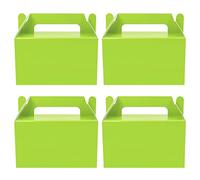 Oletx 12 cajas de regalo de gable verde, caja de regalo de fiesta pequeña de 5.9 pulgadas, caja de golosinas, caja de dulces de galletas para el día de San Patricio, regalo de Pascua, fiesta de