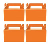 Oletx 12 cajas de regalo naranjas, caja de regalo pequeña de 5.9 pulgadas, caja de golosinas, caja de dulces de galletas para fiesta de cumpleaños, baby shower, actividad en el aula y cualquier