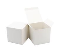 Oletx 25 cajas de regalo de papel blanco, pequeñas cajas de dulces a granel, caja de regalo de 4 x 4 x 4 pulgadas con tapas, cajas de regalo para recuerdos de fiesta, regalos de cumpleaños, regalos de