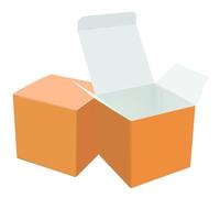 Oletx 25 cajas de regalo de papel naranja, pequeñas cajas de dulces a granel, caja de regalo de 3 x 3 x 3 pulgadas con tapas, cajas de regalo para regalos de fiesta, regalos de cumpleaños, regalos de