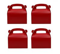 Oletx 30 cajas de regalo de fiesta de color rojo oscuro, caja de cartón para golosinas, caja de caramelos. Perfecto para cumpleaños, baby shower o cualquier fiesta temática roja divertida