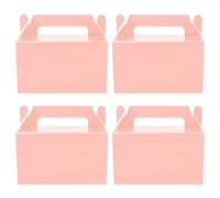 Oletx 50 cajas de regalo de gable rosa, caja de regalo de fiesta pequeña de 5.9 pulgadas, caja de golosinas, caja de dulces para el día de San Valentín, fiesta temática de cumpleaños de princesa, baby