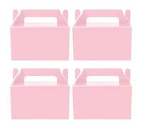 Oletx 50 cajas de regalo de gable rosa, caja de regalo de fiesta pequeña de 5.9 pulgadas, caja de golosinas, caja de dulces para el día de San Valentín, fiesta temática de cumpleaños de princesa, baby