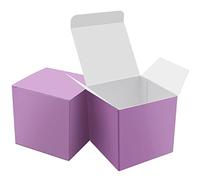 Oletx Juego de 25 cajas de regalo moradas de 3 x 3 x 3 pulgadas