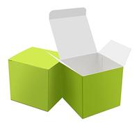 Oletx Juego de 25 cajas de regalo verdes de 3 x 3 x 3 pulgadas