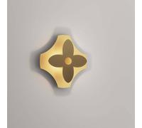 OLEV Aplique de pared LED ORNATO FLOWER, dorado/marrón, metal 2.700 K