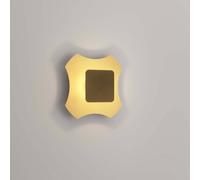 OLEV Aplique de pared LED ORNATO SQUARE, dorado/marrón, metal 2.700 K