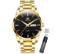 OLEVS Men's Casual Analog Quartz Watch, Large Face Minimalist Luxury Stainless Steel Watches, Men Luxury Luminous Waterproof Easy to Read Date Watch, Dress Watch