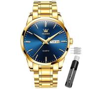 OLEVS Reloj de Cuarzo analógico Casual para Hombre, Esfera Grande, Minimalista, de Acero Inoxidable, de Lujo, Luminoso, Impermeable, fácil de Leer, Reloj de Vestir