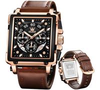 OLEVS Relojes automáticos para hombre, reloj de pulsera con cronógrafo de | Bobinado automático, acero inoxidable, luminoso, resistente al agua hasta 30 m, multifunción