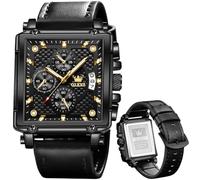 OLEVS Relojes automáticos para hombre, reloj de pulsera con cronógrafo de | Bobinado automático, acero inoxidable, luminoso, resistente al agua hasta 30 m, multifunción