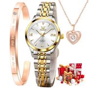 OLEVS Relojes automáticos para mujer, diseño de esqueleto, cielo estrellado, plateado, oro rosa, mecánico, de lujo, vestido de negocios, diamantes luminosos, impermeables, relojes de pulsera, L9956