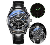 OLEVS Relojes de Lujo para Hombre, cronógrafo, Impermeable, Luminoso, analógico, de Cuarzo, clásico, de Negocios, para Hombre Casual y de Negocios