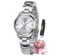 OLEVS Watches for Women Luxury Elegant Stainless Steel Waterproof Luminous Diamond Women's Fashion Watch Ladies Watches for Small Wrists, reloj de mujer de plata, Grande, reloj mujer