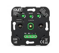 Oley Leuchten Regulador de intensidad LED universal U-300, empotrado, 300 W | 0,5 W a 300 W, ajuste fino MIN/MAX/BOOST, RC y RL, apto para JUNG, Gira, Busch-Jaeger y Niko