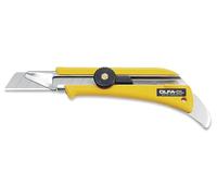 Olfa 100702 Cúter con cuchilla de 18 mm, bloqueo de rueda y canal extendido para cortar a través de diferentes grosores, Negro, 18mm cutter ol mit stahldorn
