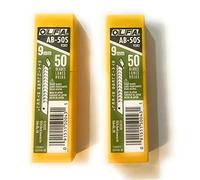 OLFA 9282 AB-50S - Hoja de acero inoxidable (9 mm, 50 unidades, 2 unidades)
