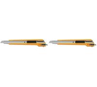 Olfa A-3 - Cúter con cuchilla de 9 mm, bloqueo automático y sistema de reutilización de cuchillas (Paquete de 2)