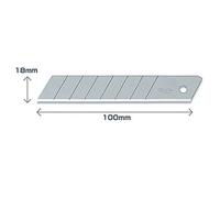 Olfa LB-10B Cuchillas Troceables Plateadas en Blister, 18 mm, 10 piezas