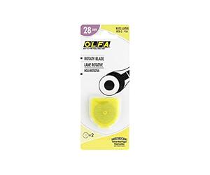 Olfa RB28-2 - Pack de 2 cuchillas circulares de 28 x 0,3 mm para cúter RTY-1/G y RTY-1/DX