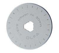Olfa Recambios de Cuchilla giratoria, 45 mm, 2 por Paquete, Aleación de Acero, Plateado