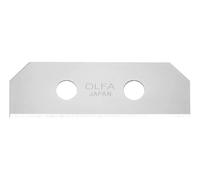 Olfa SKB-8/10B Cuchillas Trapezoidales Plateadas, 54 X 18 X 0.4 mm, 10 piezas