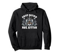 Olfatea Hierba gatera Granizo Gatito Muerte Metal Heavy Rock Cat Lover Sudadera con Capucha
