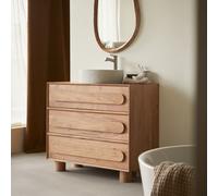 Olga - Mueble de baño de acacia maciza 90 cm H 80 x B 90 x T 46 cm