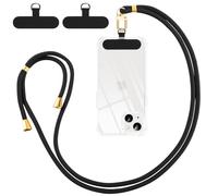 Olgary Handyband Universal,Geeignet für alle Smartphones,Handy Lanyard mit 2 Stück Universelles Patch,Handyband passend für alle Standard Handyhülle,verstellbar und abnehmbar,Black
