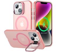 OLHAOMAO Funda Magnética para iPhone 14 Compatible con magsafe，Lente Cámara Protección Completa，Antigolpes Carcasa con Cámara Soporte，Translúcida Mate Trasera Fina Case