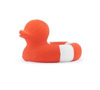 Oli & Carol - Juguete Baño de Caucho Natural, Flo The Floatie, Rojo, 10 cm