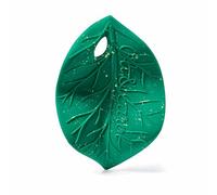 Oli &Carol - Mordedor bebé de caucho natural - Regalo para bebé 0 3 6 meses, 1 año - Hoja de Clorofila