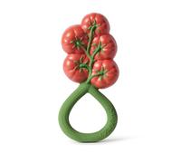 Oli & Carol - Sonajero y mordedor para bebé de caucho natural - Regalo para bebé 0 3 6 meses, 1 año - Tomato