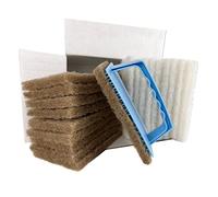 OLI-NATURA - Juego de almohadillas pequeñas con 1 soporte para almohadillas con asa, 10 x blanco y 10 x beige