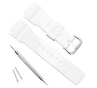 OliBoPo Banda de reloj de repuesto de resina natural impermeable para Casio BA-111 BA-110 BA-112 BA-120 BA-125 Baby-G analógico digital (blanco)