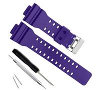 OliBoPo Correa de reloj de repuesto de resina natural para hombre Casio G-Shock GD120 / GA-100 / GA-110 / GA-100C, 29 millimeters, Silicona, No es una piedra preciosa