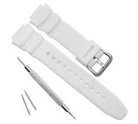 OliBoPo Correa de repuesto de resina natural impermeable para Casio AQ- S800W SGW-300H MRW-200H AE-1200 W-800H W-735H (blanco)