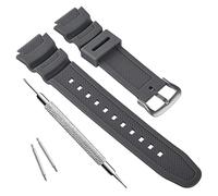 OliBoPo Correa de repuesto de resina natural impermeable para Casio AQ- S800W SGW-300H MRW-200H AE-1200 W-800H W-735H (gris)