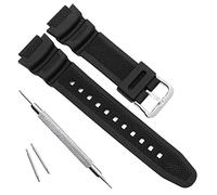 OliBoPo Correa de repuesto de resina natural impermeable para Casio AQ- S800W SGW-300H MRW-200H AE-1200 W-800H W-735H (negro)