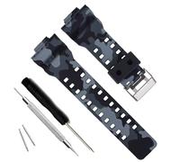 OliBoPo - Correa de repuesto para reloj Casio G-Shock GD120/GA-100/GA-110/GA-100C de resina natural（camuflado-gris）