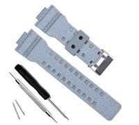 OliBoPo - Correa de repuesto para reloj Casio G-Shock GD120/GA-100/GA-110/GA-100C de resina natural, Patrón de cruz-gris,
