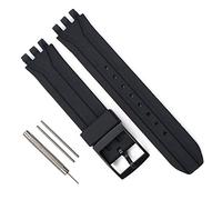 OliBoPo - Correa de repuesto ultrafina de 18 mm de silicona resistente al agua para reloj Swatch SUIK400|SUIB400.