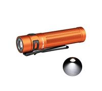 OLIGHT Baton3 Pro MAX Linterna LED Alta Potencia 2500 Lúmenes Luz Blanca Fría 145m, Antorcha de Mano Impermeable Recargable,Larga Autonomía de 60 Días para Viajes y Camping (Naranja CW)